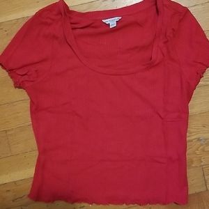 Red crop top